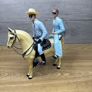 Vintage The Lone Ranger & Silver Hartland Gunfighter Western Figures Set